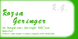 rozsa geringer business card